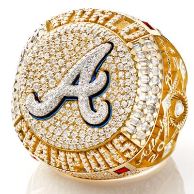 China MLB2021 Baseball Championship Ring Atlanta Braves MLB Copper Casual Custom Silver Gold Plated Ring / Sports for sale