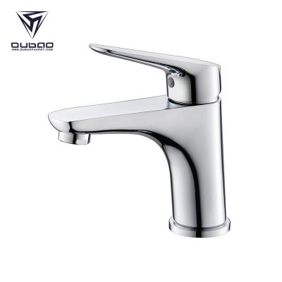 China Lead Free Modern Slim Brass Wash Mouth Flat Water OEM Faucet Basin Faucet Lead Free Bathroom Basin Faucet for sale