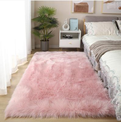 China Modern Non-Slip Plush Blanket Wholesale Faux Fur Plush Carpet Washable Luxury Carpet Hotel Living Room Floor Carpet for sale