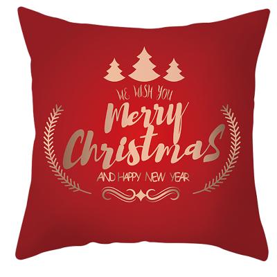 China Christmas pillowcase polyester peach skin plaid pillowcase anti-static anti-static party supplies decorations for sale