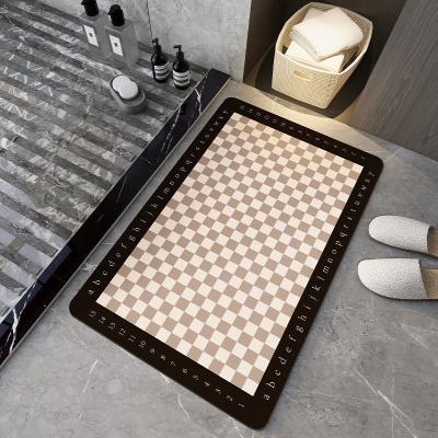 China Soft Washable Checkerboard Diatom MATs Sell Like Hot Cakes Printed by Mud in America for sale