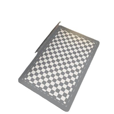 China Mat Diatom Checkerboard Toilet Door Anti-slip Soft Absorbent Mud Washable Washable Toilet Door Quick Dry Mat for sale