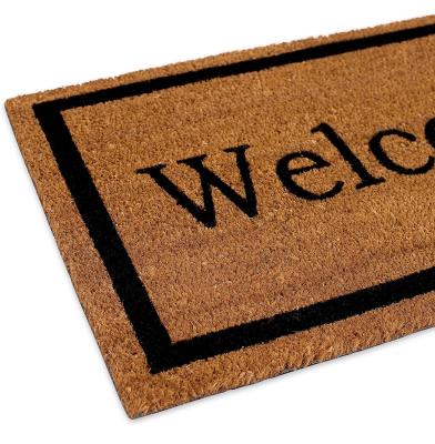 China Washable Funny Welcome Coir Entrance Door Mats for sale