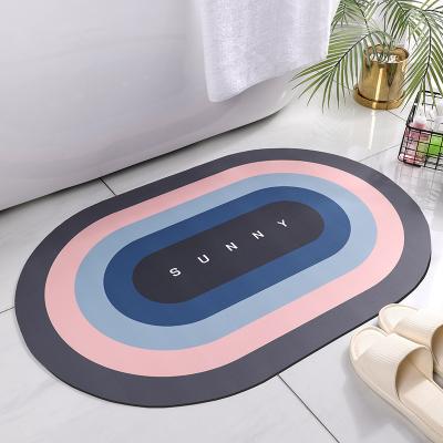 China Minimalist Minimalist Can Be Nordic Bathroom Floor Border Mat Diatom Mud Home Bathroom Customized Absorbent Door Mat for sale