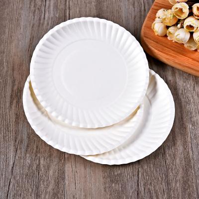 China Factory Wholesale Custom Thumb Eco Friendly Biodegradable Sugar Cane Round Tableware Disposable Paper Plate for sale