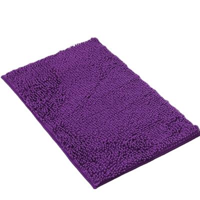 China Sustainable Bath Cover Chenille Microfiber Washable Absorbent Floor Mat Decorative Bath Rugs Shower Mat Shaggy Carpet for sale