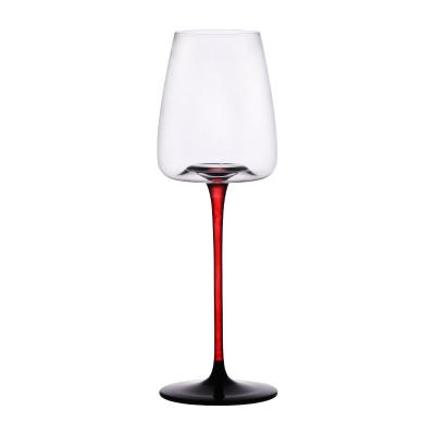 China To Collect New Link Bordeaux Red Wine Glass Recessed Handcrafted Lead Free Crystal Wine Glass for sale