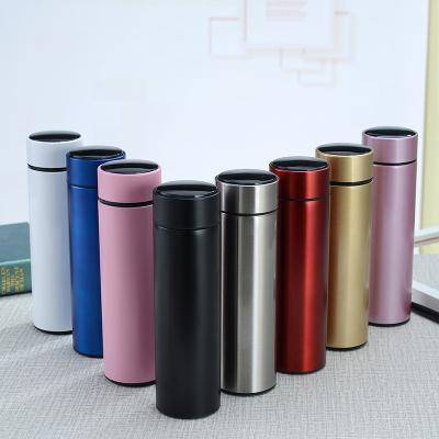 China Wholesale PORTABLE 304 Stainless Steel LOGO Vacuum Water Cup LED Temperature Display Desktop Smart Business Gifts for sale