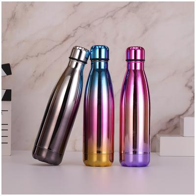 China Viable 304 Stainless Steel Thermos Mug Gradient Clad Coke Bottle for sale