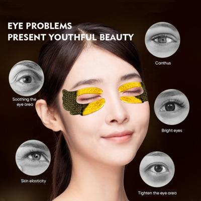 China Anti-Puffiness Private Label Circle Natural Pearl Gold Caviar Eye Gel Mask Anti Aging Dark Mask Crystal Eye Pads Eye Patch for sale