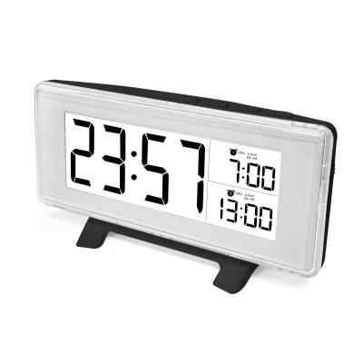 China Antique High Quality Large LCD Display Electronic Time Clock Factory Wholesale Style Double Alarms for sale