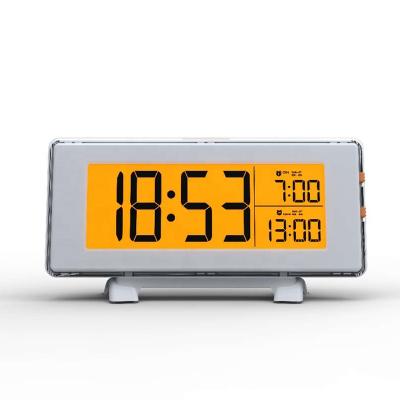 China Antique Style Digital Table Clock Double Alarms LCD Display Time Clock Factory Wholesale Hot Selling Design for sale