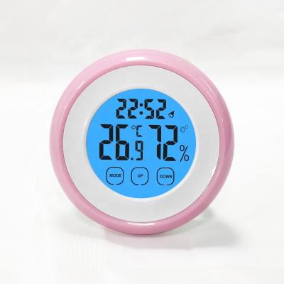 China Antique Style Mini Size Magnetic Desk /Wall Clock Factory Wholesale Electronic Clock Pink Color for sale