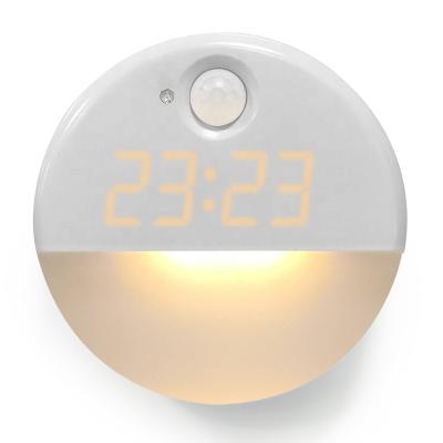 China Wholesale LUMINOVA Factory Human Body Acoustic Conduction Detection Clock With LED Night Light Clock for sale