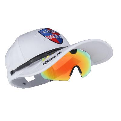 China Obaolay customized design Hat sunglasses with PC dazzling lens adjustable cool style Trendy sports sunglasses hat for sale