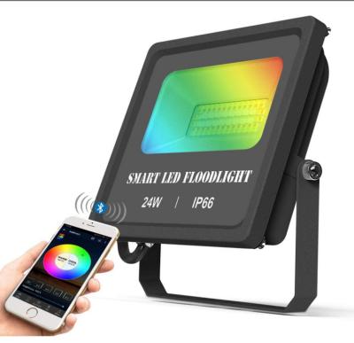 China Smart Garden RGB Flood Light Control APP Powered IP66 Waterproof Garden Light AC110v 48w for sale