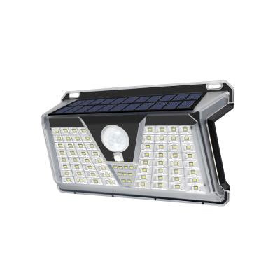 China Small modern ip65 outdoor indoor waterproof solar led wall light with 73 led garden hotel solar wall light for sale