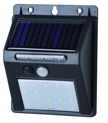 China Modern 73 Led Solar Wall Light Solar Sensor IP65 Outdoor Waterproof Wall Lamps Warm White Light for sale