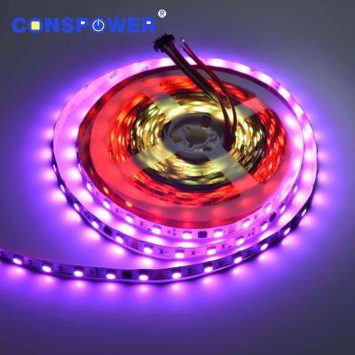 China Landscape LED Strip 60LEDS/M Breakpoint Resume IC WS2811S 5050RGB Magic Strip IP20 24V 10mmPCB for sale