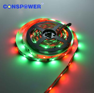 China Landscape LED Strip 30LEDS/M IC WS2811 5050RGB Magic Strip IP20 12V 10mmPCB for sale