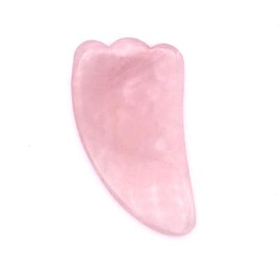 China Whitening Free sample fast delivery wholesale 100% natural rose quartz crystal scraping stone facial massage tool for sale