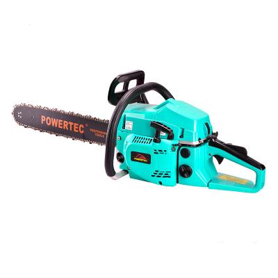 China 2-Stroke POWERTEC 2.2KW 52cc Gasoline Chainsaw 5200 for sale