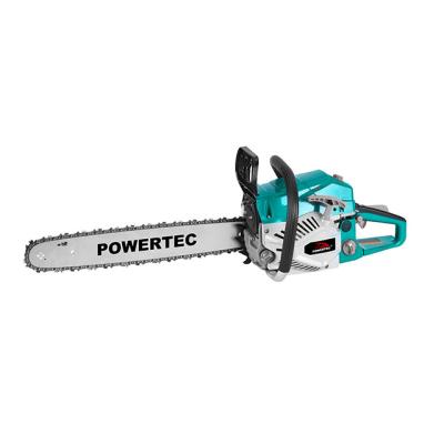 China 2-Stroke POWERTEC OEM 2.2kw 2.6kw 2-Stroke 52CC 58cc Garden Tools Gasoline Chainsaw for sale