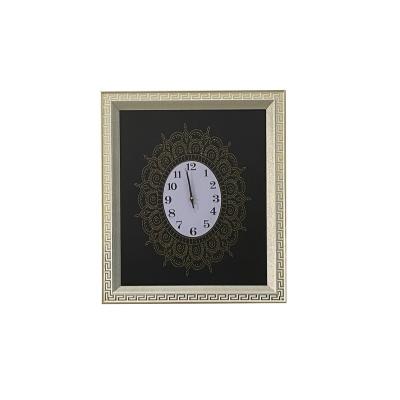 China Hotel Hot Sale Diamond Clock Wall Picture Islamic Muslim Picture Frame For Home Decoration for sale