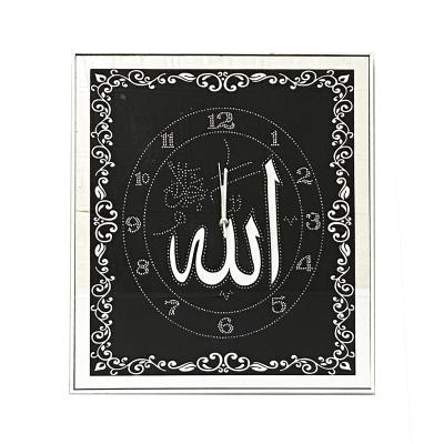 China Wholesale Muslim Wall Decor Diamond Clock Frame Hotel Clock Frame For Picture for sale