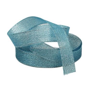 China Metallic gold and silver metallic ribbons for making bows to wrap exquisite craft for sale