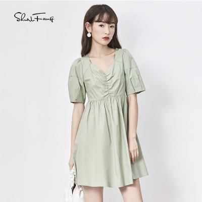 China Ladies Elegant Dresses Women's Short Sleeve Casual Dress Anti-Static Women's Clothing Design Manufacturer for sale