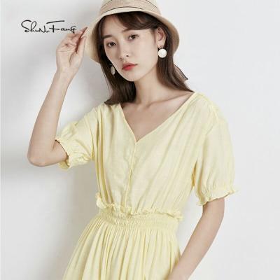 China Shunvfang 2021new Design Summer Breathable Secret Romantic French Style Women's Casual Short Dress Visit for sale