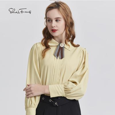 China Fashion High Quality Long Sleeve Tops Elegant Clothing Women Anti-pilling Shirts for sale