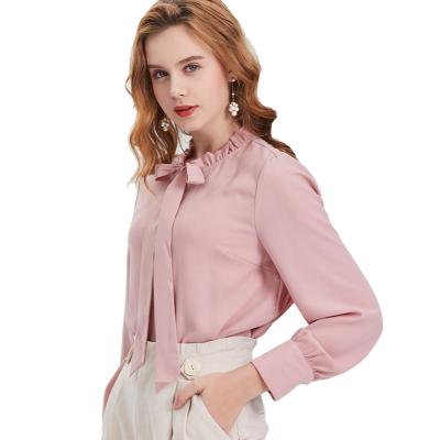 China 2021 Hot Sale Young Casual 100% Polyester Plain Shirt For Women for sale