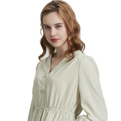 China 2021 Fashion 100% Polyester Casual Young Women's Shirt for sale