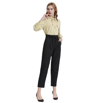 China Anti-Wrinkle Fashion Long Sleeve Elegant Office Ladies Wear Chiffon Blouses for sale