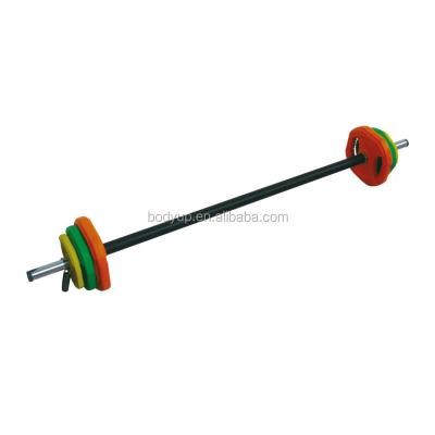 China cast iron & rubber & Steel High Quality 20KG Color Rubber Barbell Set for sale