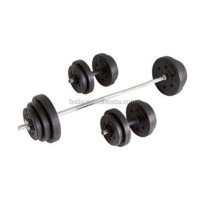 China pp & cement & High Quality 40KG Steel Color Cement Barbell Set for sale