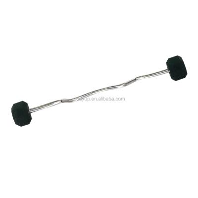 China cast iron & steel & Wholesale High Quality Fixed Hex Rubber Barbell for sale