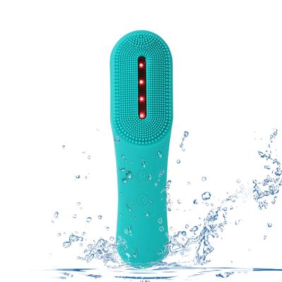 China Acne Treatment Silicone Rechargeable Facial Massager Brush Cleaning Facial Remover for sale