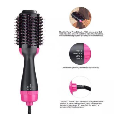 China 2021 new design 1200w one step blow hair straightener ionic curler comb one step private hair dryer for sale