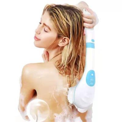 China Long Handle Shower Back Brush Scrubber Long Handle Body Electric Bath Brush Back Body Massager Brush New for sale