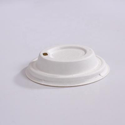 China 90mm Eco-friendly Coffee Bagasse Sugarcane Cup Lid Disposable Tableware Cup Lid for sale