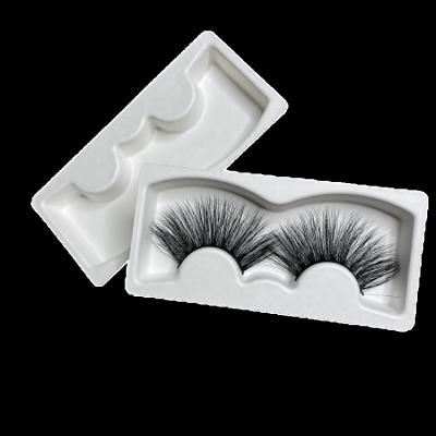 China Recyclable Biodegradable Biodegradable Eyelashes Packaging White Box Cosmetics Packaging Box Tray for sale