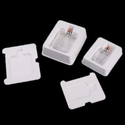 China Recyclable Custom Biodegradable Paper Pulp Molded Tray Perfume Packaging for sale