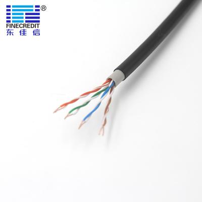 중국 옥외 구리 통신 케이블, 까만 Cat5e 네트워크 케이블 Cat 5e FTP/Cat 5e UTP 판매용