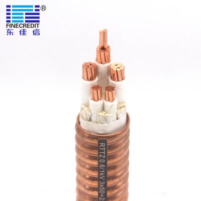 China Het vastgelopen Voltage 3×25+1×16mm2 van de Leidermineral insulated metal In de schede gestoken Kabel 0.6/1KV Te koop