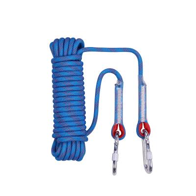 China Hot Selling Good Quality Strong Toughness Outdoor Static Rock Climbing Rope With Knots for sale