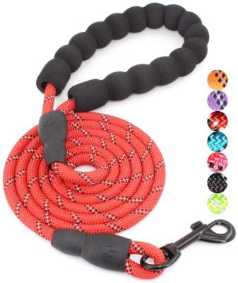 China Premium Padded High Quality Wholesale Goods Braided Nylon Rope Dog Traction Dog Leashes for sale