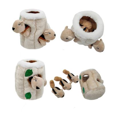 China Viable hot sale customization plush pet toys hide and seek activity dog ​​toy for sale